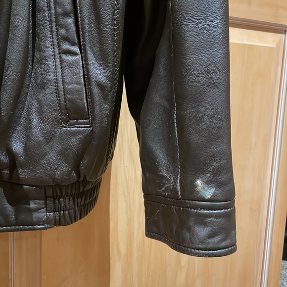 Leather bomber/varsity jacket - Picture 4 of 9